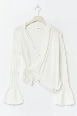 14+ knitted frill cardigan