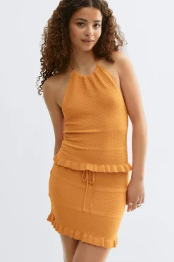 Knitted frill skirt