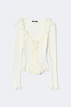 Knitted lace cardigan