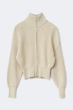 Knitted zip cardigan