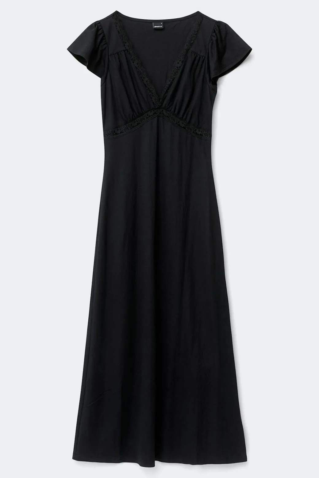 Lace detail midi dress