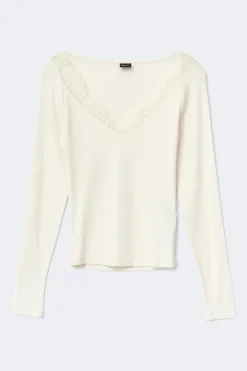 Lace detail top