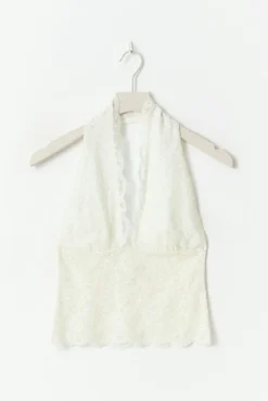 Lace halterneck top