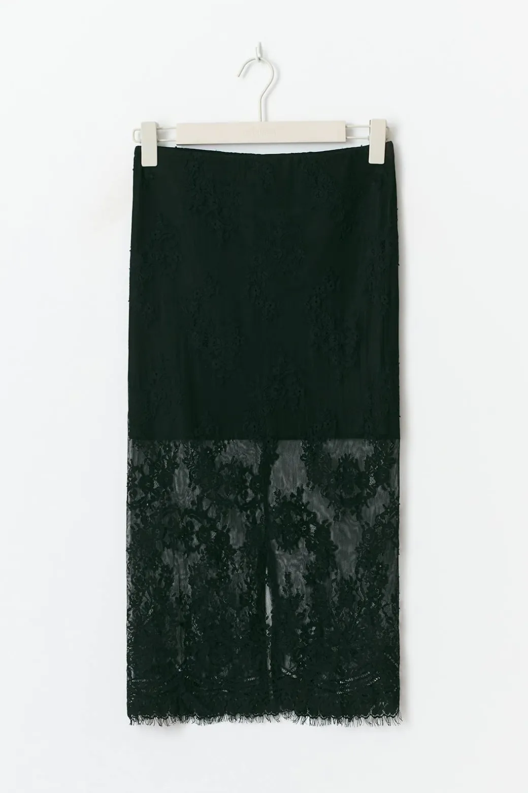 Lace midi skirt