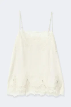 Lace satin singlet