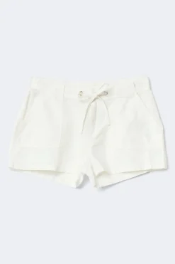 Linen blend mini cargo shorts