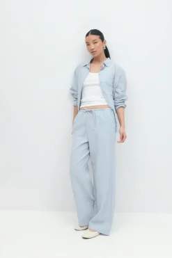 linen blend trousers