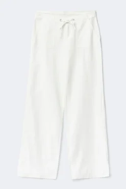 Linen blend trousers