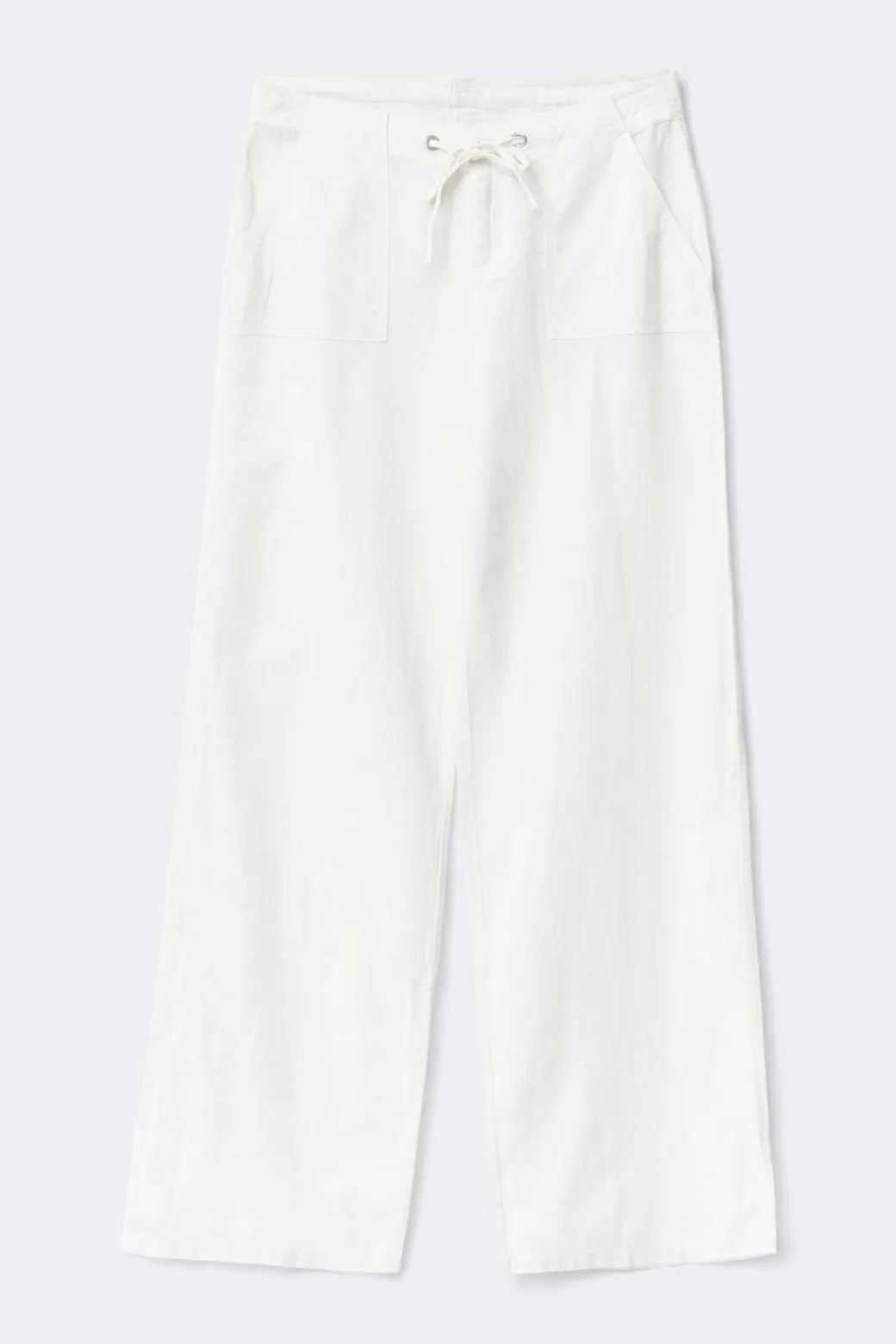 Linen blend trousers