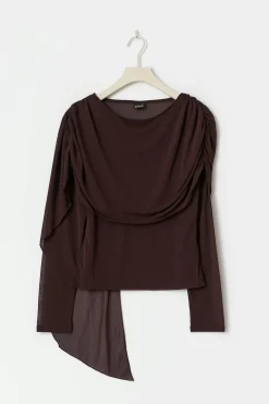 Long sleeve shawl top