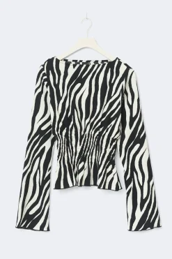 Long sleeve smock top