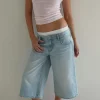 Loose n' luxe denim shorts