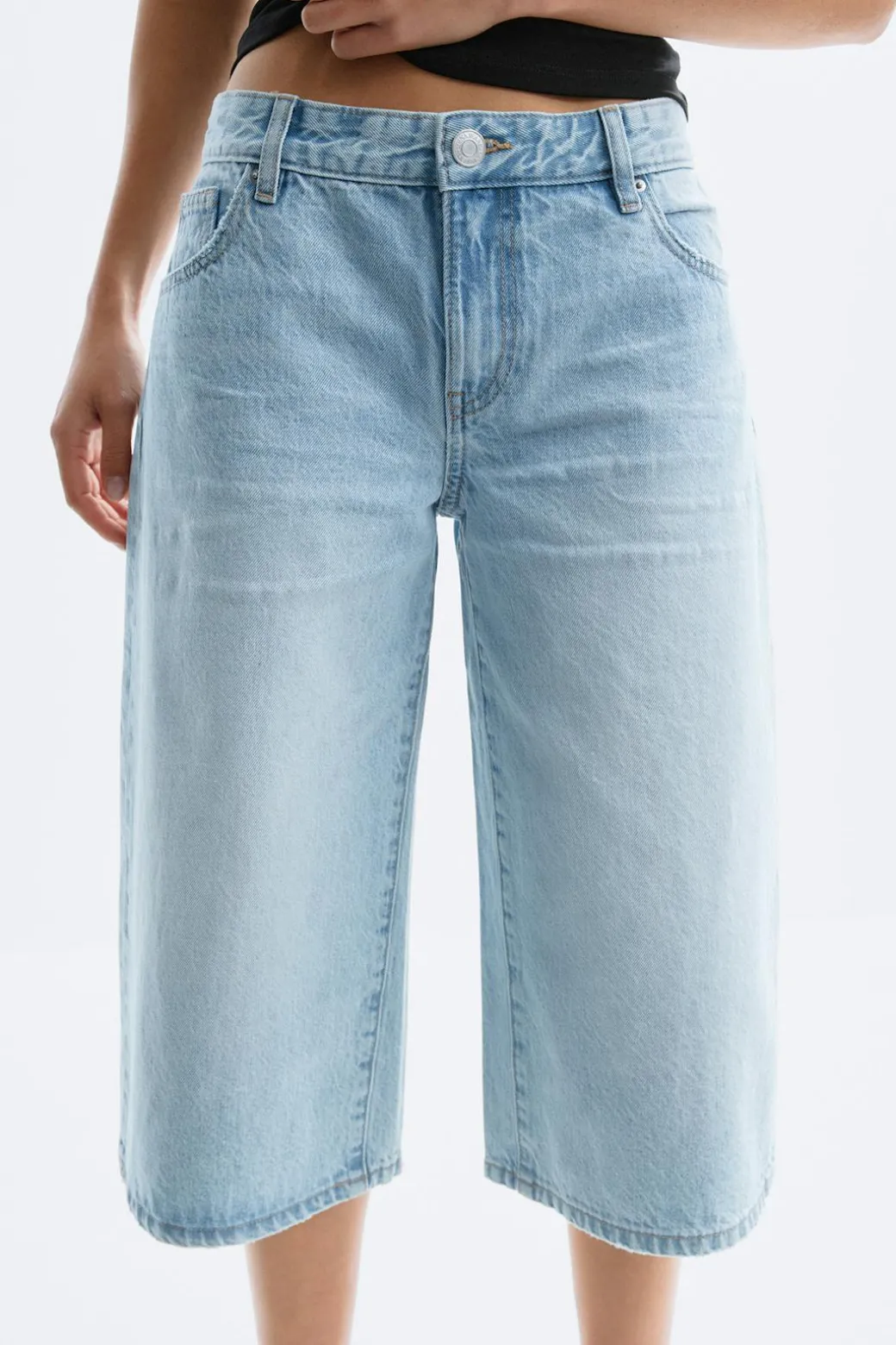 Loose n' luxe denim shorts