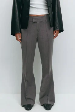 Low waist bootcut trousers