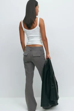 Low waist bootcut trousers