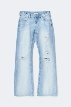 Low waist loose bootcut jeans