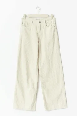 Low wide cord jeans