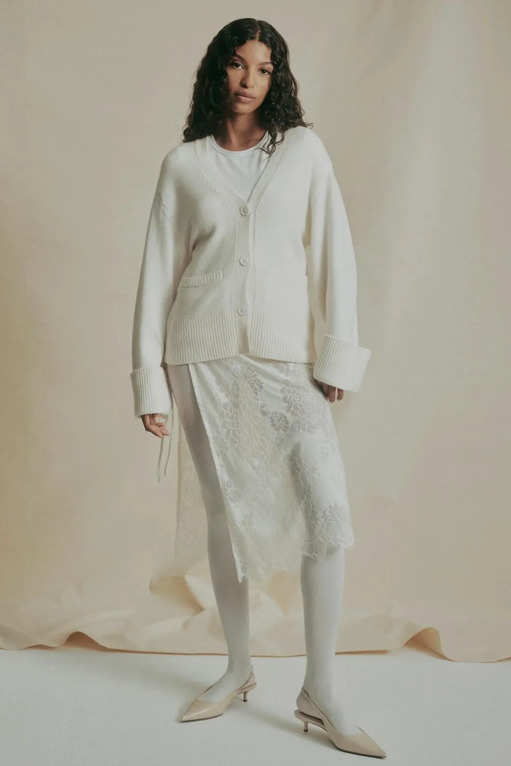 Merino wool knitted cardigan