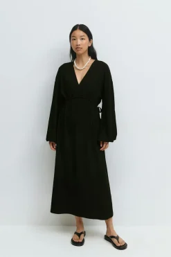 Midi wrap dress