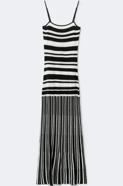 Multistripe knitted dress