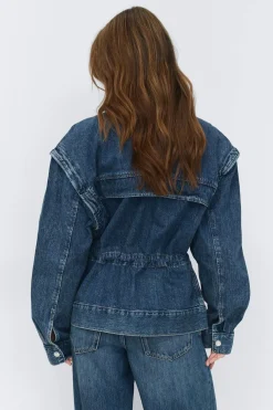 Office cargo denim jacket