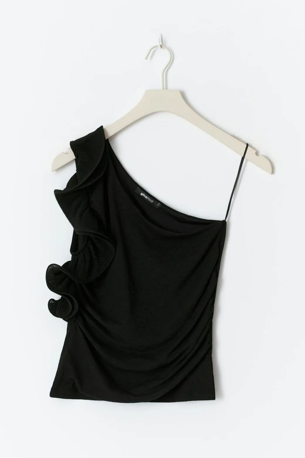 One shoulder ruffle top