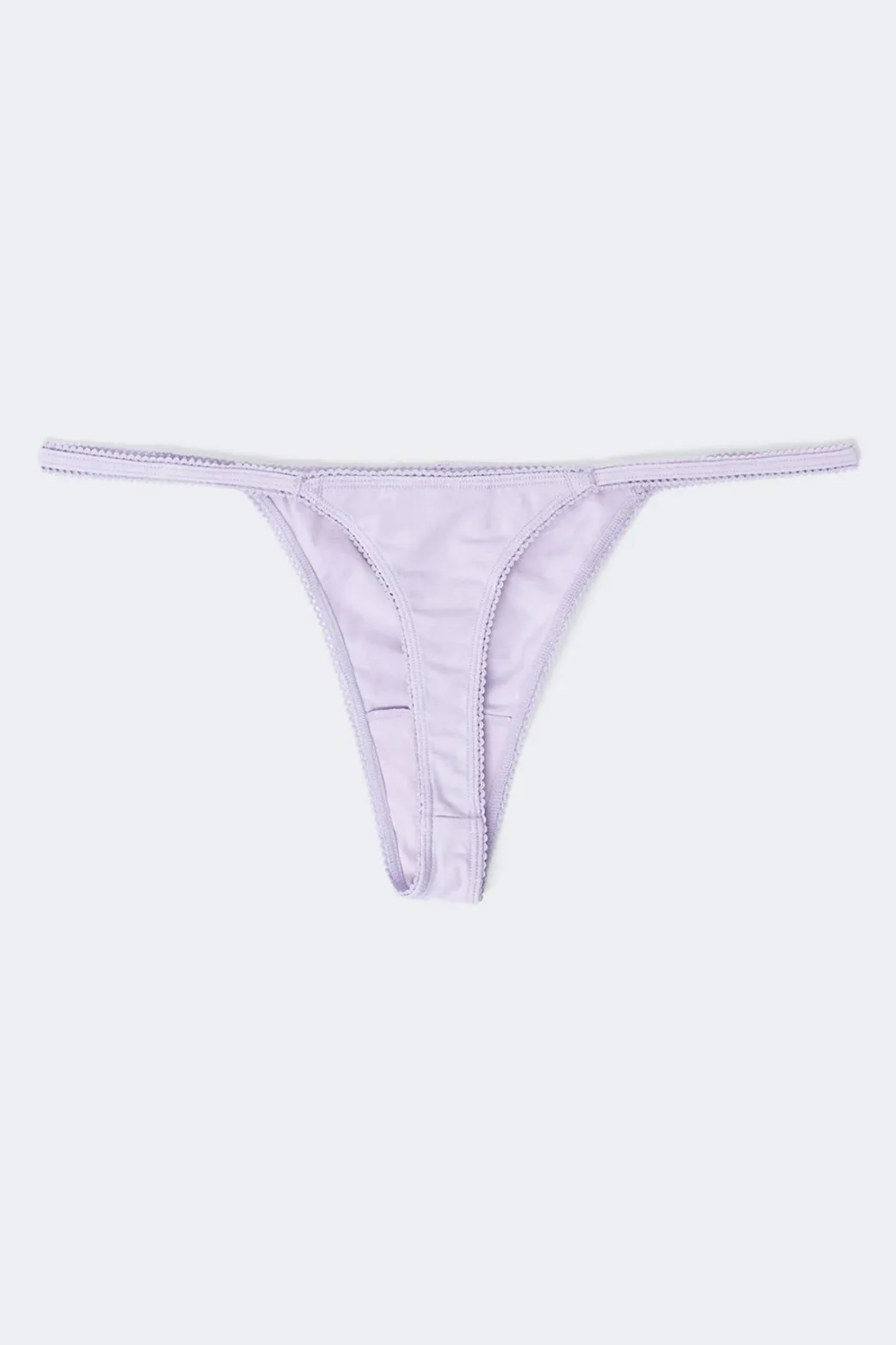 3-pack cotton picot thong