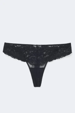 3-pack scallop lace thong
