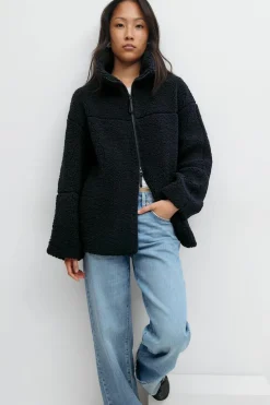 Pile zip jacket