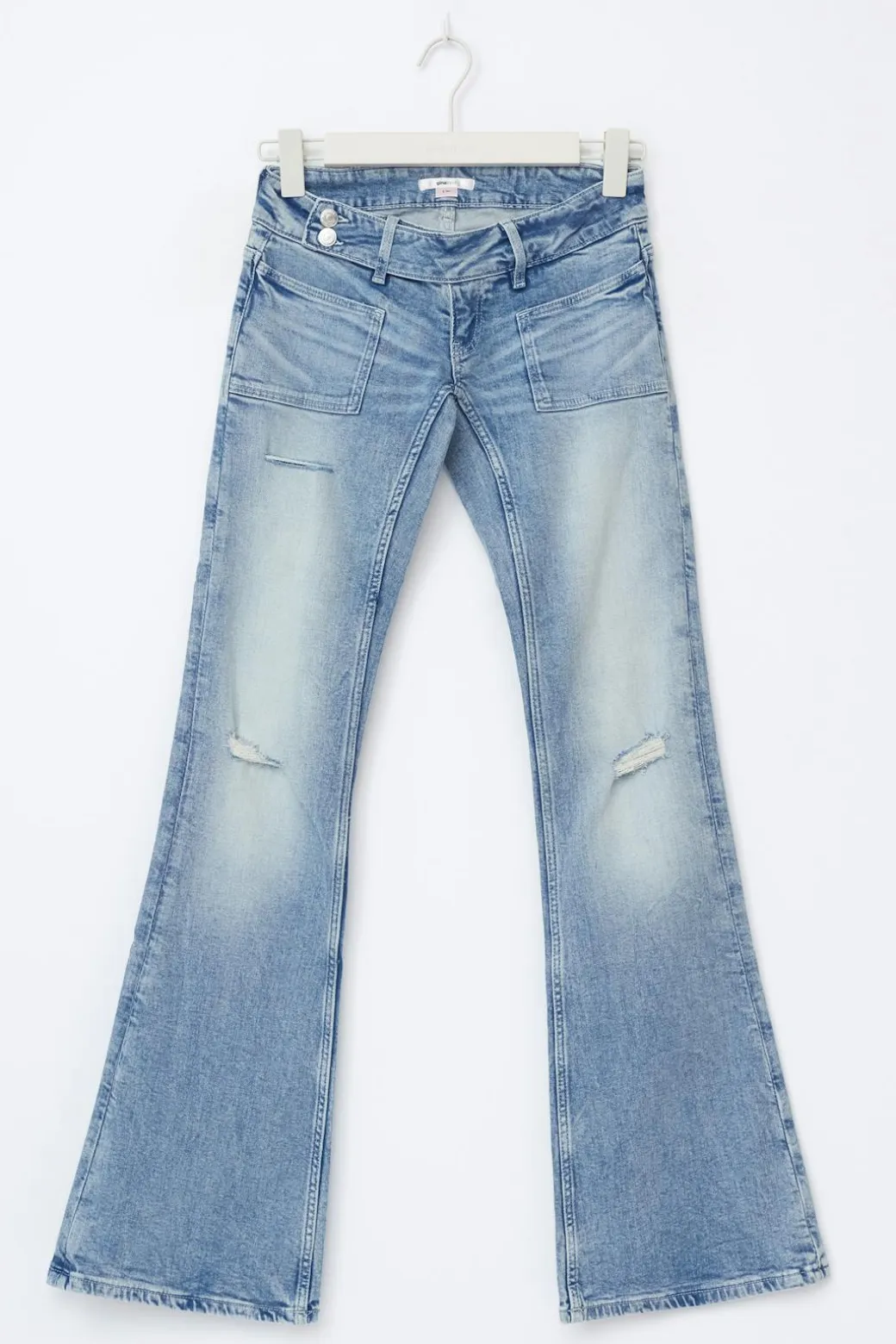 14+ pleated flare jeans