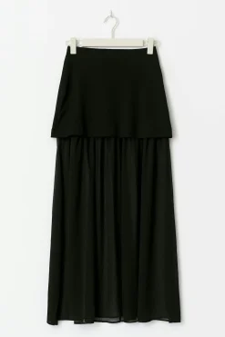 Pleated maxi skirt