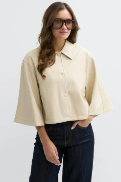Pu cape jacket
