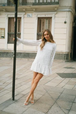 Puff sleeve mini dress