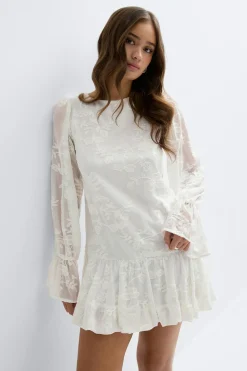 Puff sleeve mini dress