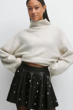 Pu mini skirt