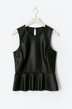 Pu peplum top