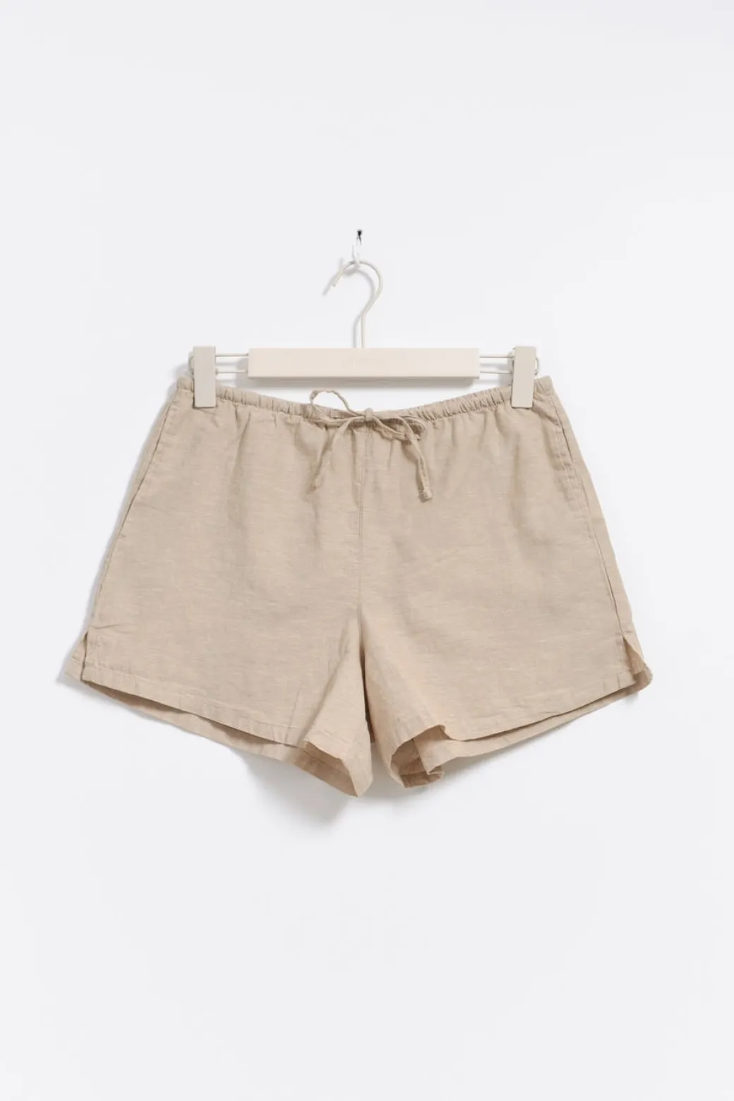 Relaxed linen blend shorts