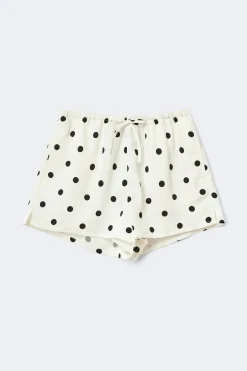 Satin drawstring shorts