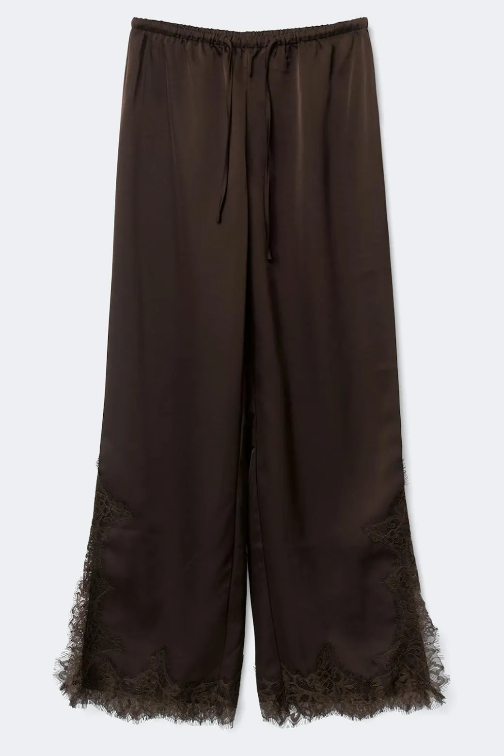 Satin lace trousers