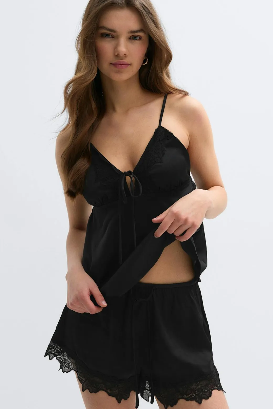 Satin loungewear singlet