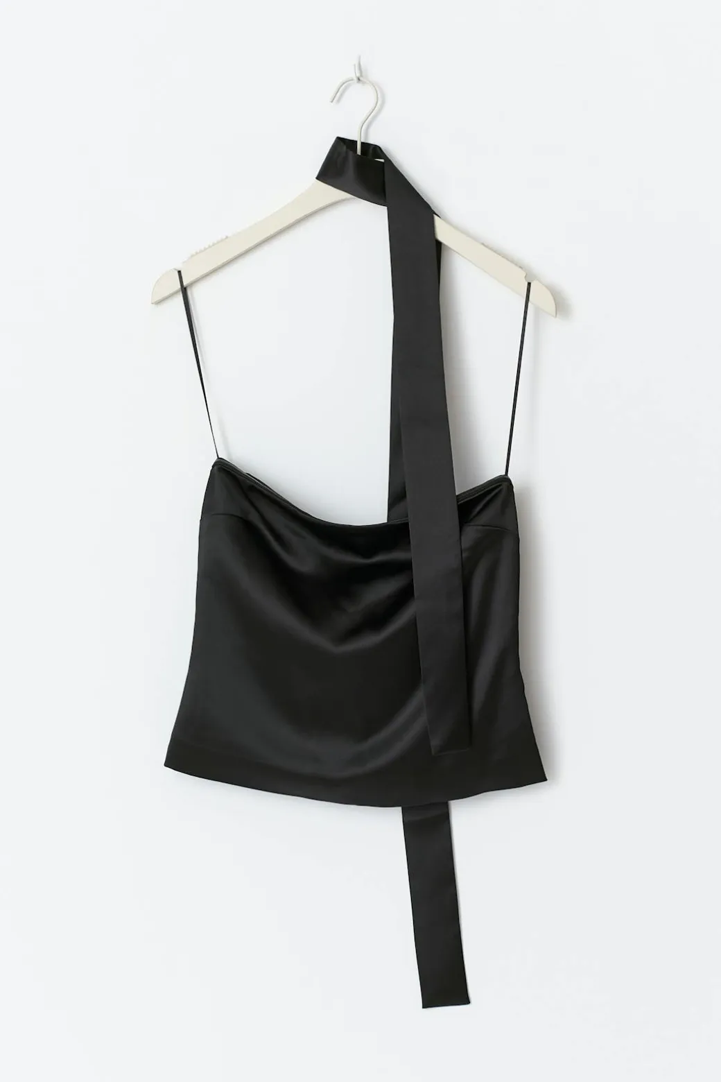 Satin scarf top