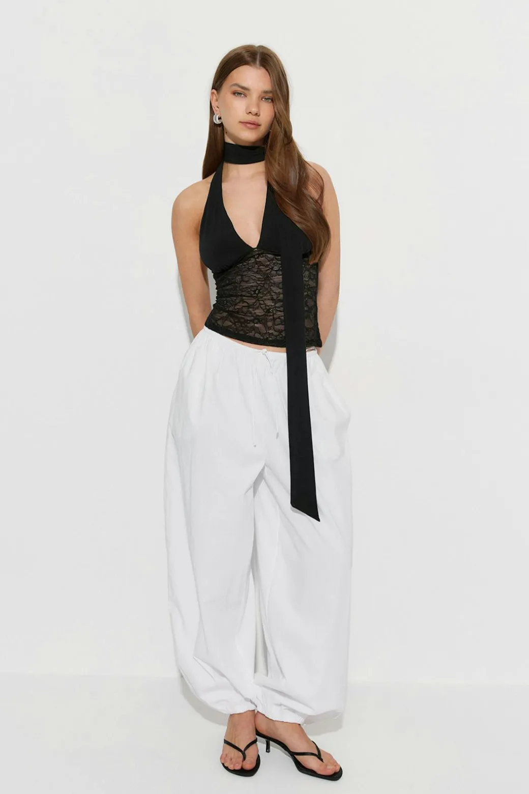 Scarf halterneck top