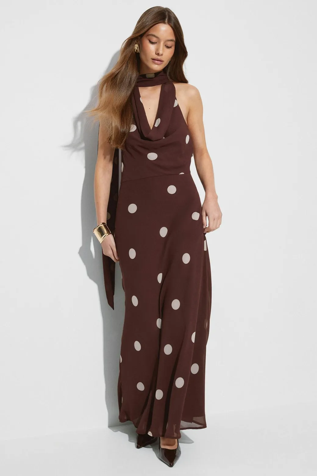 Scarf maxi dress