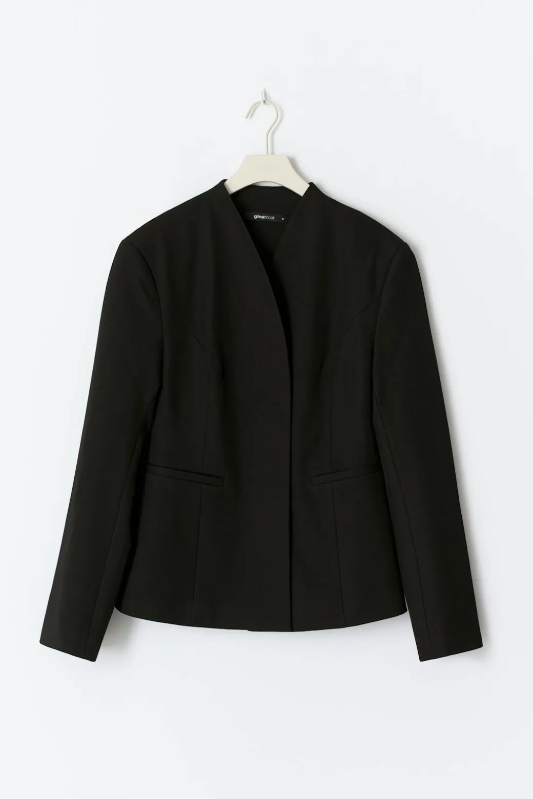 Shaped high neck blazer