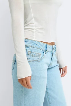 Sheer long sleeve top