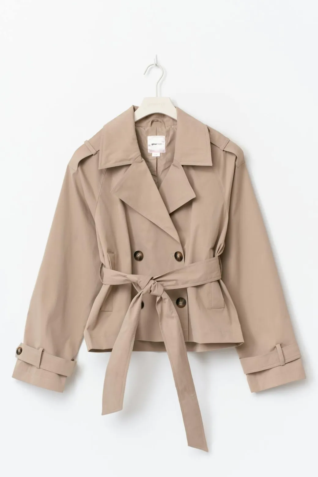 14+ short belted trench jacket