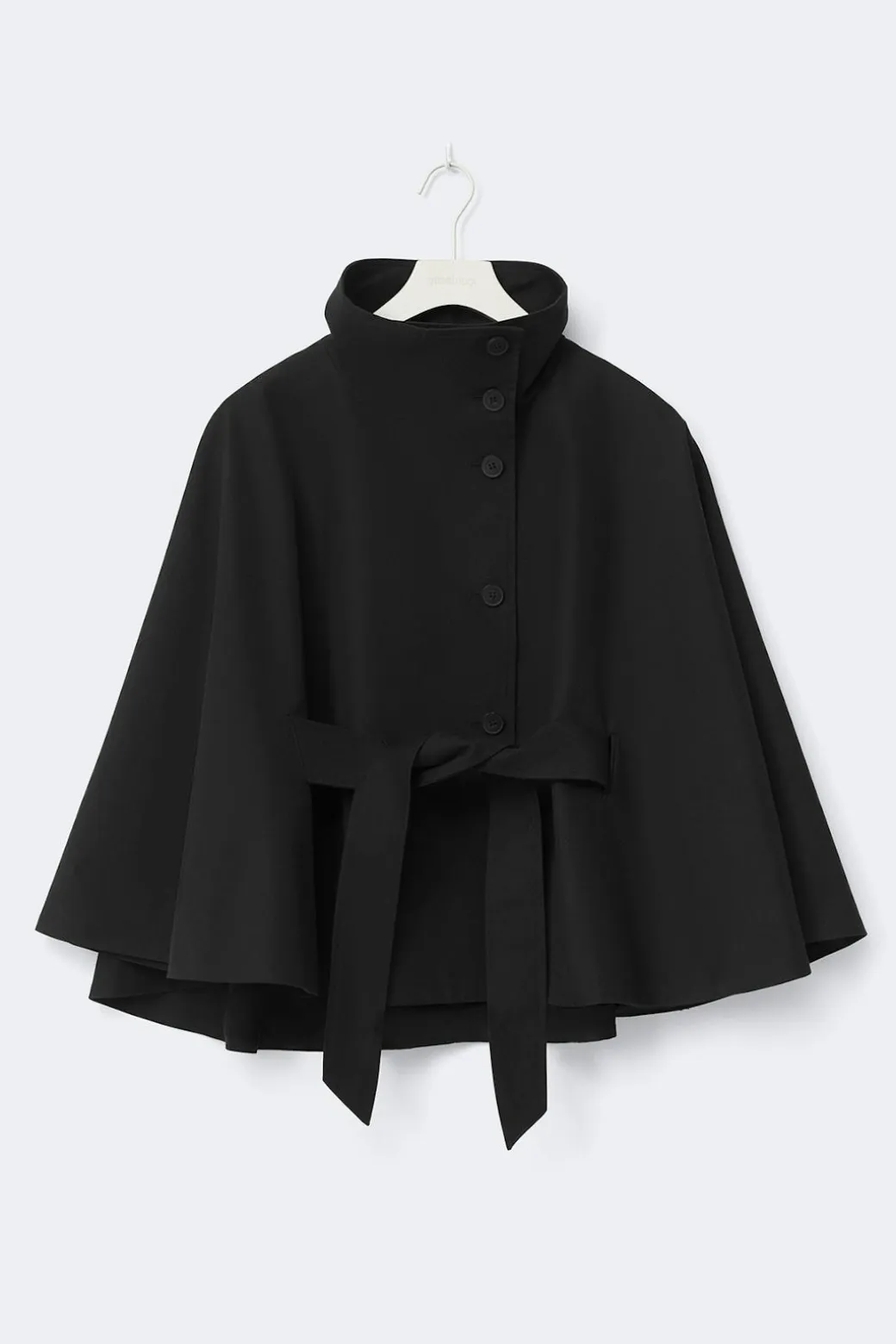 Short cape trench jacket
