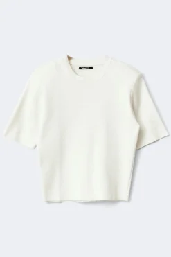 Shoulder pad knitted top