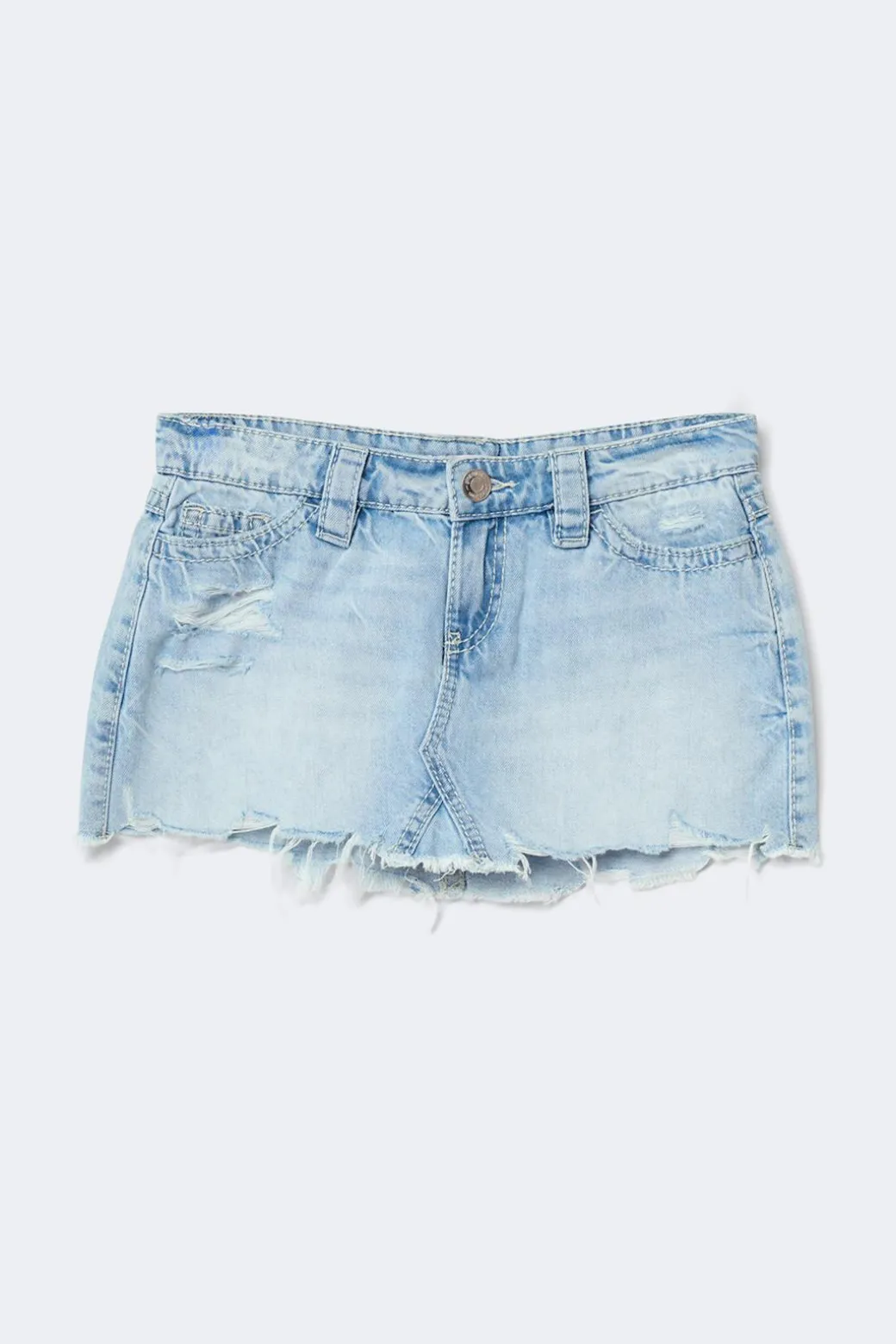 14+ slay low denim skirt