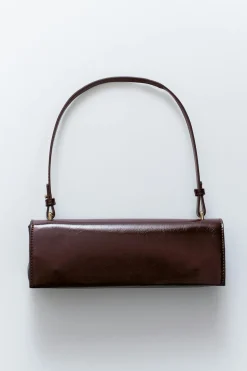 Small patent shoulder bag